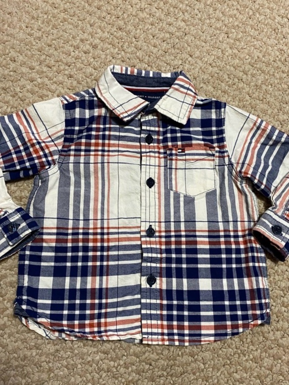 Tommy Hilfiger baby boys size 18 months  Button-down long sleeve shirt